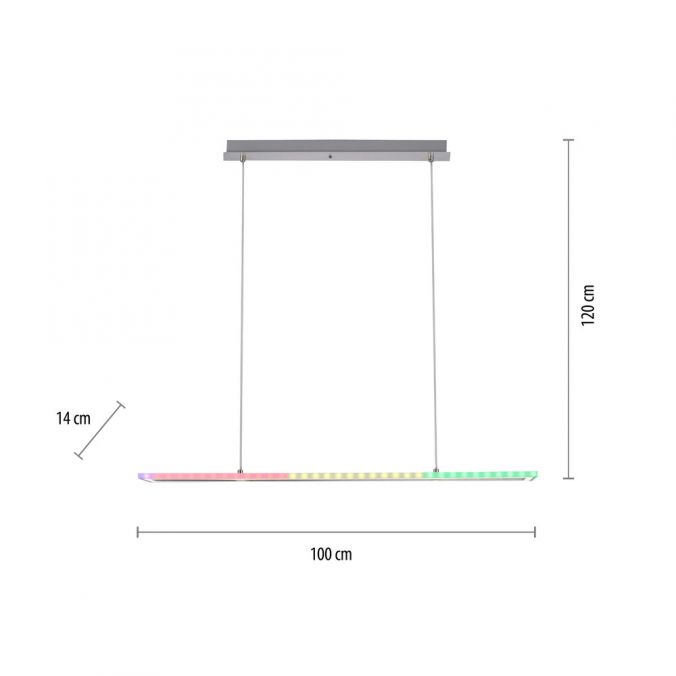 Paul Neuhaus LED Pendelleuchte silberfarbig dimmbar Rainbow RGB Memorfunktion Esszimmer VIP-Rabatte