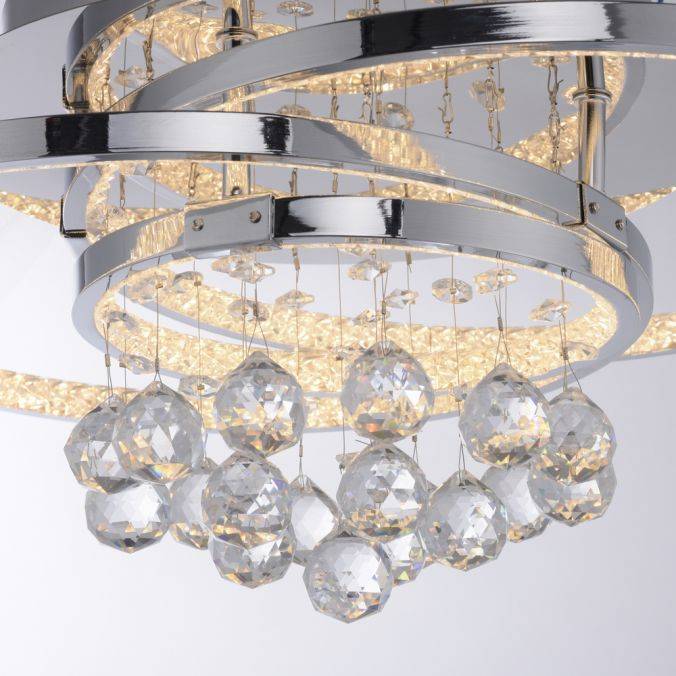 Paul Neuhaus LED Deckenleuchte Chrom Kristallanhänger dimmbar per Tronicdimmer Wochenangebot