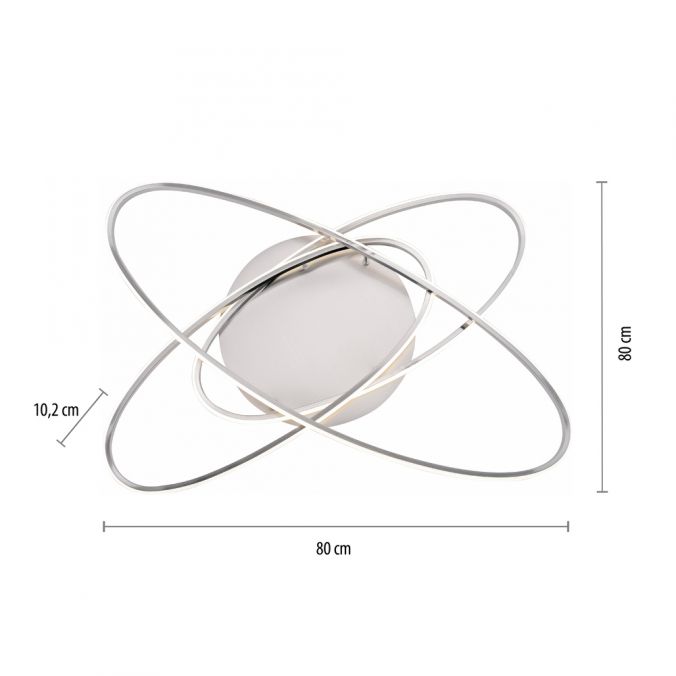 Paul Neuhaus LED Deckenleuchte, stahlfarben, modern, zwei Leuchtkreise, CCT, Küche Bis zu 60% Rabatt