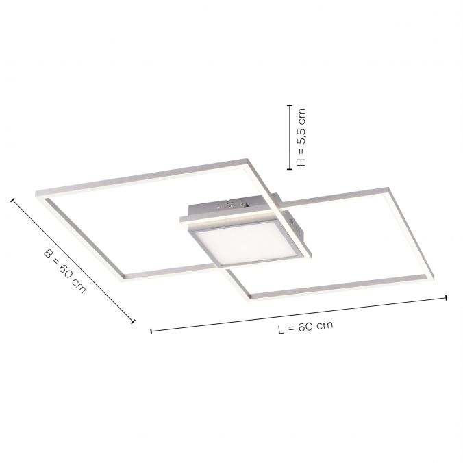 Paul Neuhaus LED Deckenleuchte, stahl, modern, CCT Farbmanagement Nur für heute
