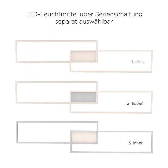 Paul Neuhaus LED Deckenleuchte, stahl, modern, CCT Farbmanagement, dimmbar Sonderangebot der Fabrik