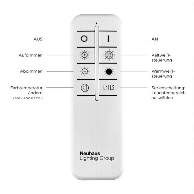Paul Neuhaus LED Deckenleuchte, stahl, modern, CCT Farbmanagement, dimmbar Sonderangebot der Fabrik