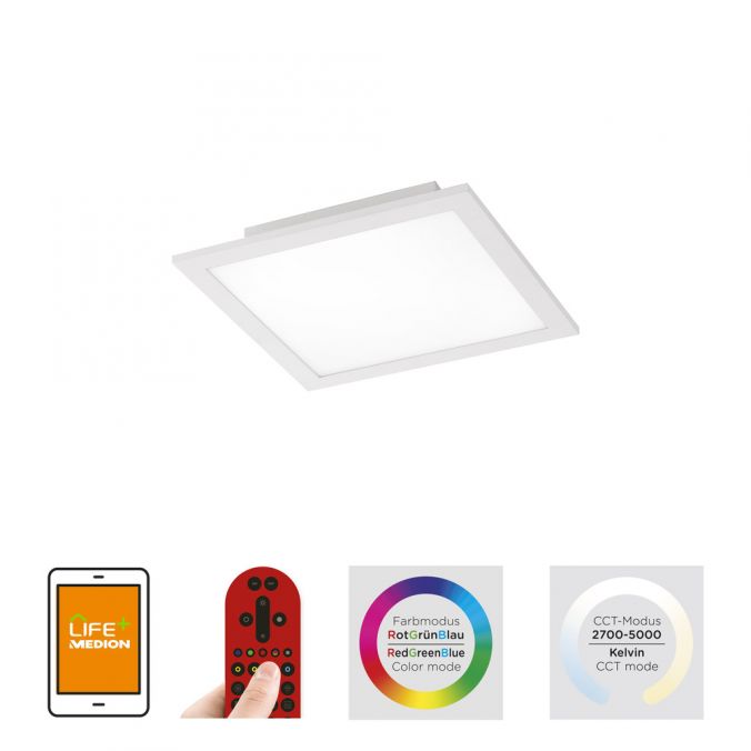 Paul Neuhaus LED-Panel, Deckenleuchte, 30x30cm, dimmbar, Smart Home,