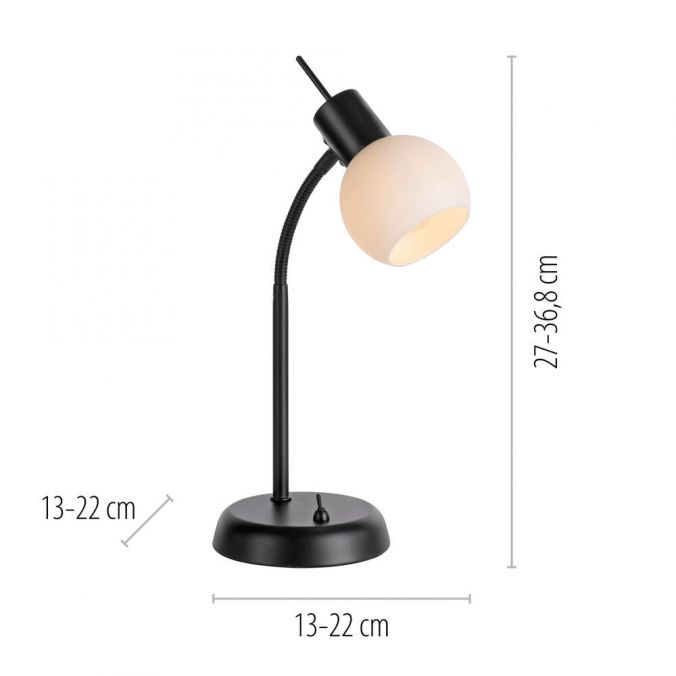 Paul Neuhaus LED Tischleuchte schwarz Schalter flexibel verstellbar Beistelllampe Fabrikladen