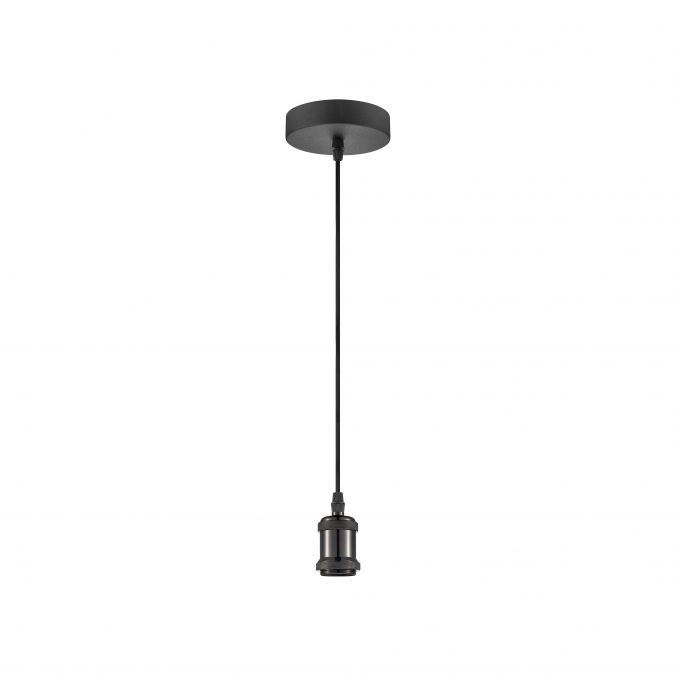 Paul Neuhaus Pendelleuchte, schwarz, Retro-Stil, E27 Filament-Leuchtmittel, schlicht Im Verkauf
