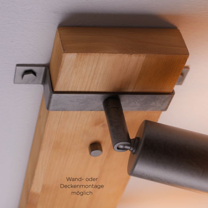 Paul Neuhaus Deckenleuchte, 3-flammig, Holz, Metall, E27 50% Rabatt für begrenzte Zeit