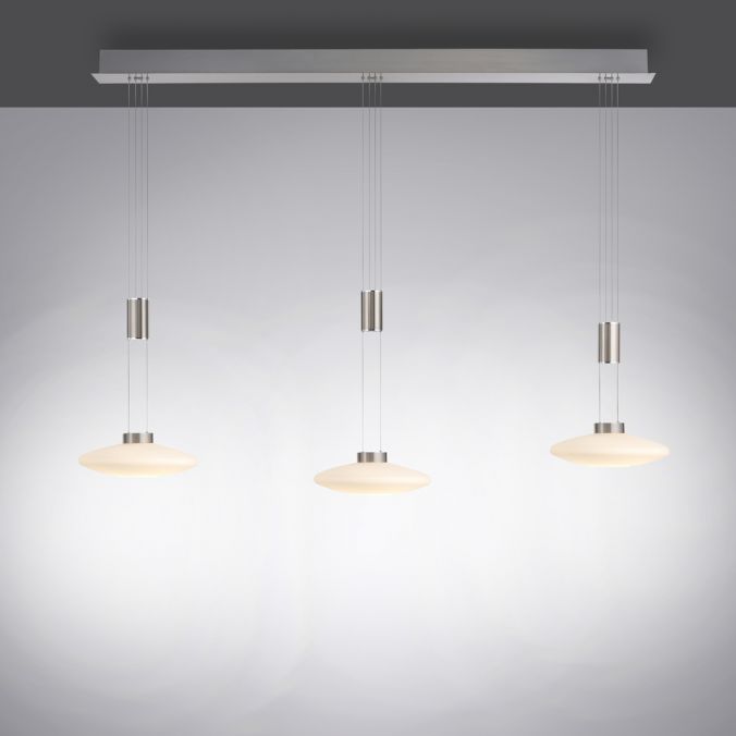 Paul Neuhaus LED Pendellampe 3 flammig silber farbig dimmbar höhenverstellbar schlicht Online