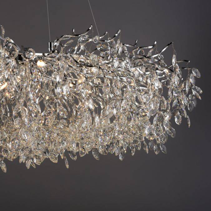 Paul Neuhaus LED Kronleuchter Kristallanhänger chrom Pendelleuchte Schlafzimmer Outlet