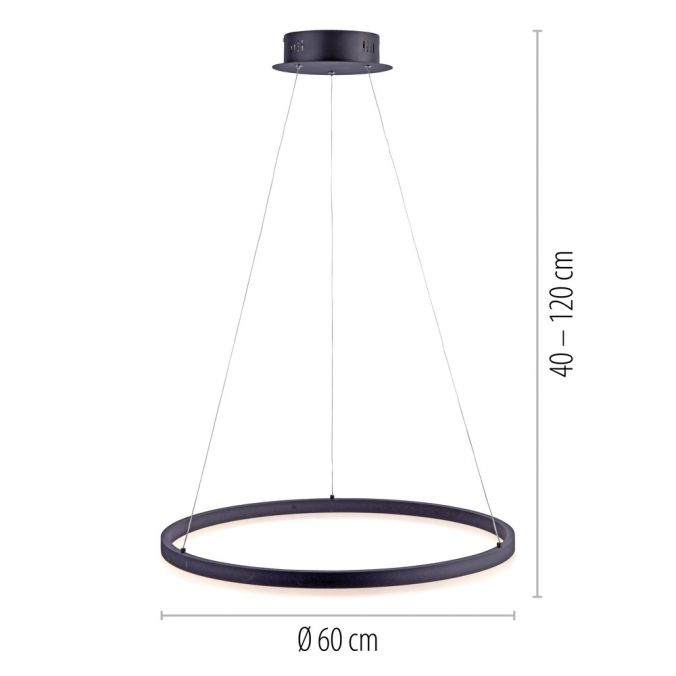 Paul Neuhaus LED Pendelleuchte, anthrazit, runde Form, dimmbar, Memory Funktion, modern Verkauf