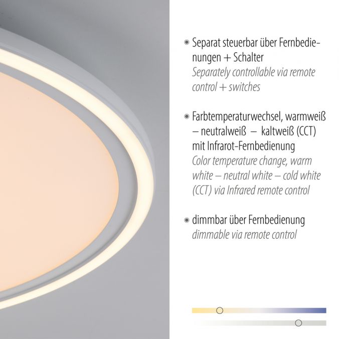 Paul Neuhaus LED Deckenleuchte weiß Fernbedienung CCT Memoryfunktion Angebote