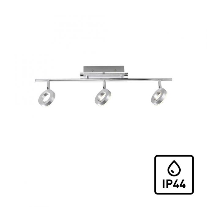 Paul Neuhaus LED-Deckenstrahler, Aluminium, 3 Leuchtköpfe, warmweiße Lichtfarbe, modern