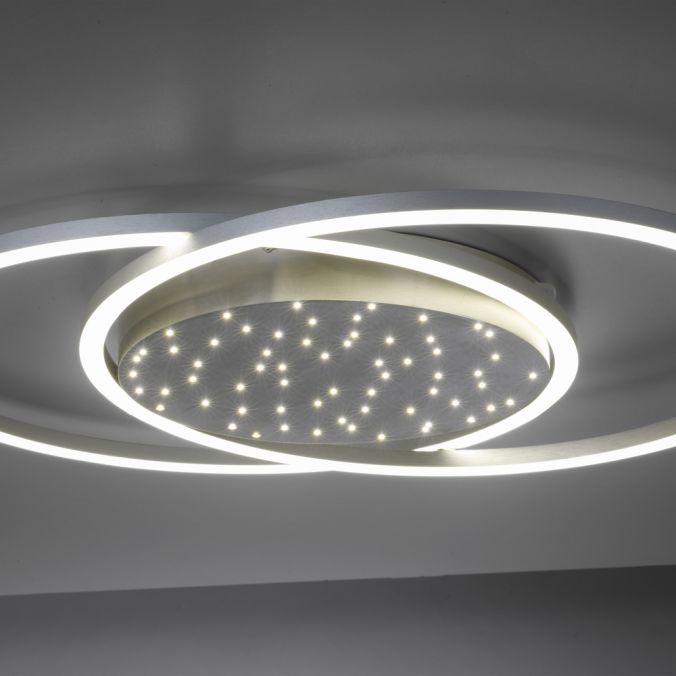 Paul Neuhaus LED-Deckenleuchte, stahlfarben, Fernbdienung, dimmbar, CCT Günstiger Verkauf