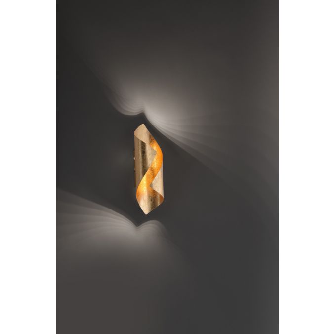 Paul Neuhaus LED-Wandleuchte, Blattgoldoptik, gebogene Form, inkl Wippschalter, Meist gekauft
