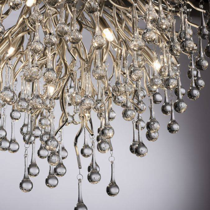 Paul Neuhaus LED Kronleuchter ICICLE Deckenlampe silberfarbig ICICLE Lichtspiel Blitzverkäufe