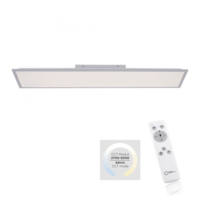Paul Neuhaus LED-Panel, Rahmen silberfarbig, 120x30cm, platzsparend, dimmbar