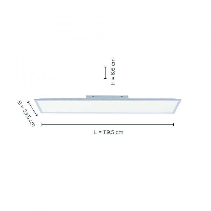 Paul Neuhaus LED-Panel, Rahmen silberfarbig, 120x30cm, platzsparend, dimmbar Rabatt