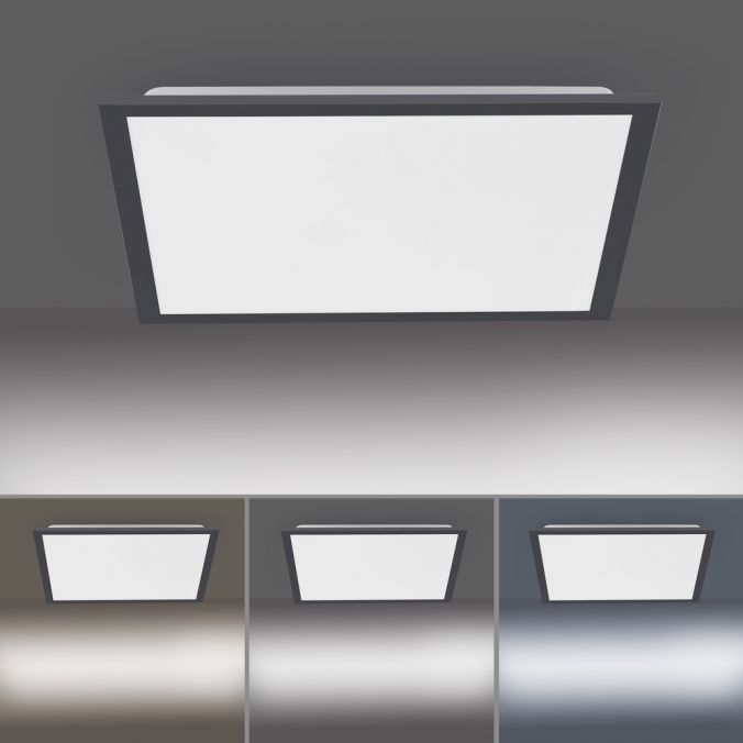 Paul Neuhaus LED Panel, Rahmen schwarz, dimmbar, CCT Lichtfarbsteuerung, quadratisch Günstig kaufen