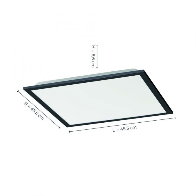 Paul Neuhaus LED Panel, Rahmen schwarz, dimmbar, CCT Lichtfarbsteuerung, quadratisch Günstig kaufen