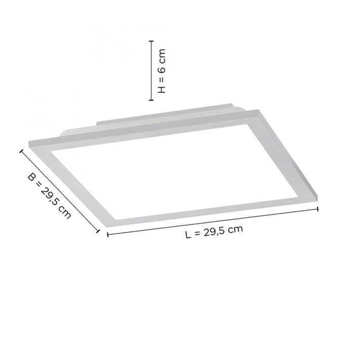 Paul Neuhaus LED-Deckenleuchte, 29,5x29,5cm, CCT gesteuert, dimmbar, Panel Versandkostenfrei