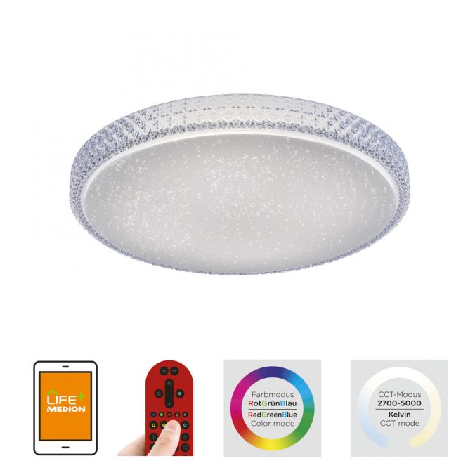 Paul Neuhaus LED-Deckenleuchte, Smart Home, Lichtfarbsteuerung, Farbwechsel, dimmbar