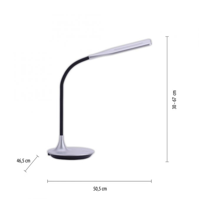 Paul Neuhaus LED-Tischleuchte, silber, Flexarm, Lichtfarbsteuerung, dimmbar Saisonschlussverkauf