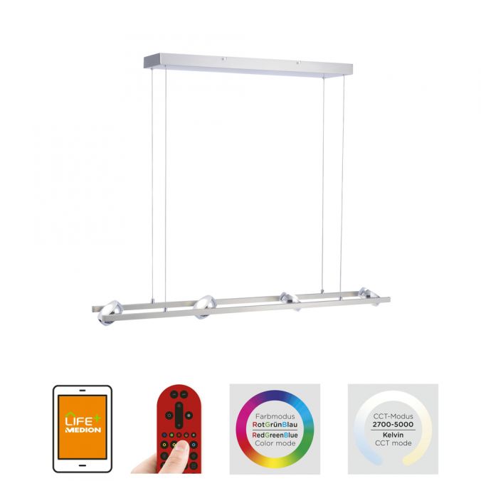 Paul Neuhaus LED-Pendellampe, Smart-Home, Lichtfarbsteuerung, Farbwechsel, Dimmfunktion