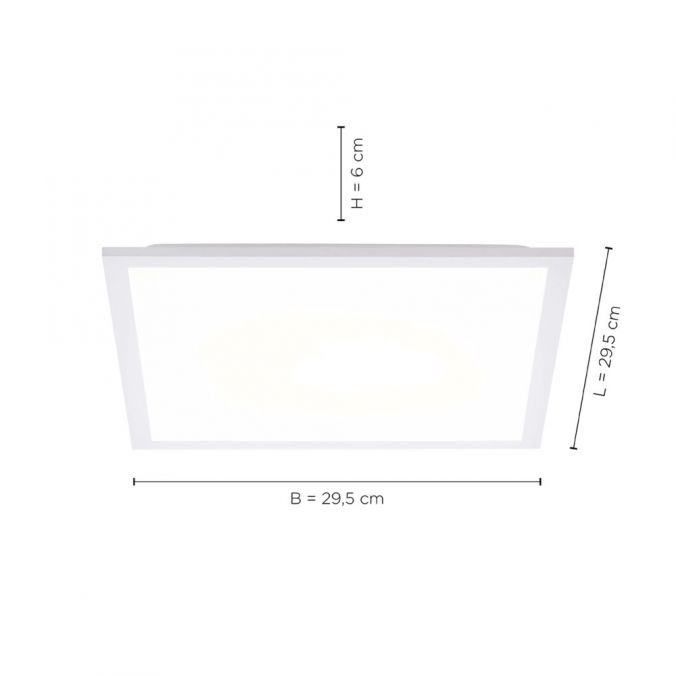 Paul Neuhaus LED Panel, weiss, 29,5x29,5, 3000K warmweiss, Memory Funktion Muttertagsangebot