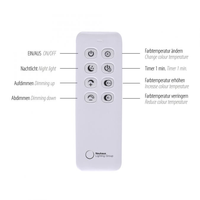 Paul Neuhaus LED Deckenleuchte, stahlfarben, rund, Lichtfarbensteuerung, Dimmfunktion Top Angebot