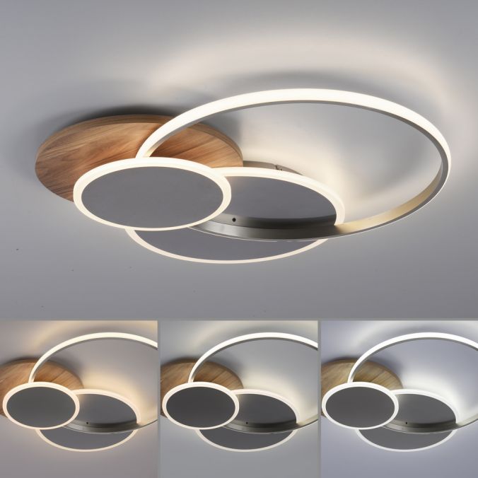 Paul Neuhaus LED-Deckenleuchte, holz, dimmbar, Fernbedienung, Innenleuchte Neueste Mode