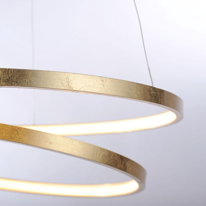 Paul Neuhaus LED-Pendelleuchte, gold, geschwungener Leuchtring, Dimmfunktion, modern Blitzangebot