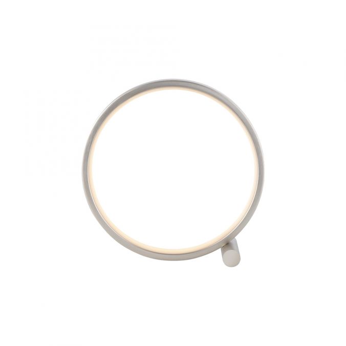 Paul Neuhaus LED Tischleuchte silber ring minimalistisch Schnurschalter Beistellampe