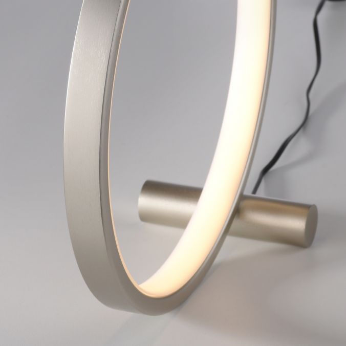 Paul Neuhaus LED Tischleuchte silber ring minimalistisch Schnurschalter Beistellampe Große Rabatte