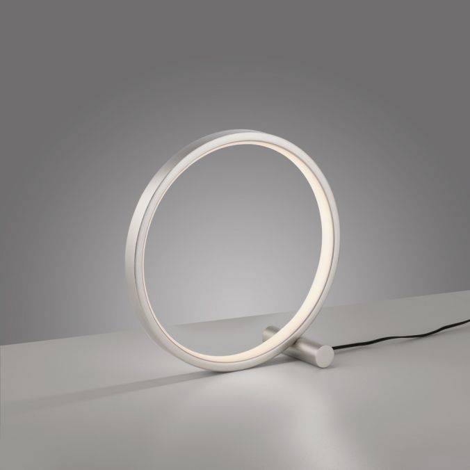 Paul Neuhaus LED Tischleuchte silber ring minimalistisch Schnurschalter Beistellampe Große Rabatte
