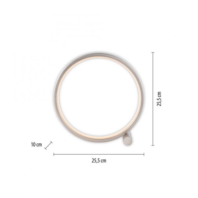 Paul Neuhaus LED Tischleuchte silber ring minimalistisch Schnurschalter Beistellampe Große Rabatte