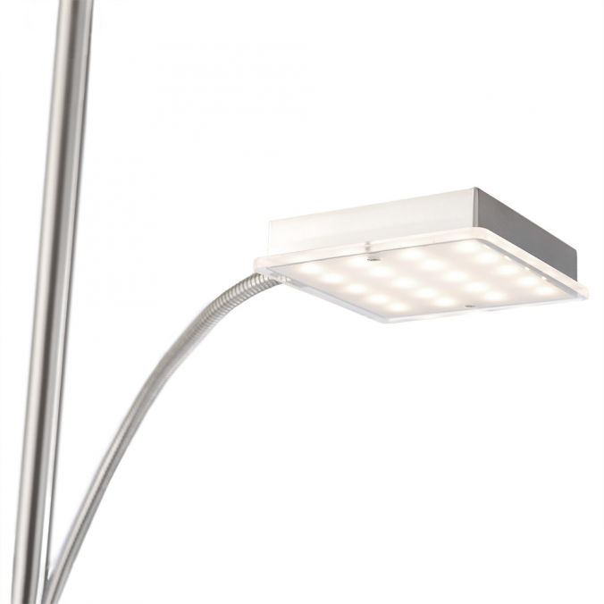 Paul Neuhaus LED-Deckenfluter, stahlfarbig, dimmbar, Touchdimmer, Leselampe Saisonale Angebote
