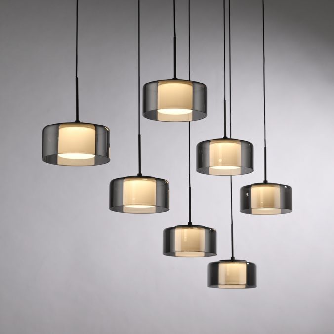 Paul Neuhaus Pendelleuchte LED RIKA 7 flammig schwarz Comfort Lift Simply Dim Tägliche Deals