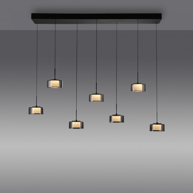 Paul Neuhaus Pendelleuchte LED RIKA 7 flammig schwarz Comfort Lift Simply Dim Tägliche Deals