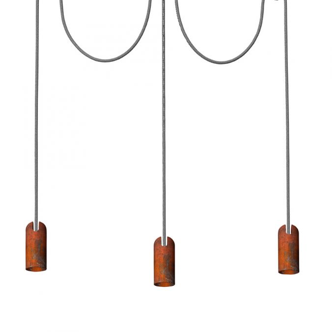 Paul Neuhaus Pendelleuchte, rostfarben, E27, Industrial Stil, 2 flg., flexibel einstellbar VIP-Rabatte