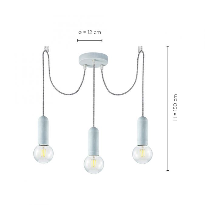 Paul Neuhaus Pendelleuchte, Betonoptik, E27 Fassung, Industrial Stil, modernes Design Tiefpreis
