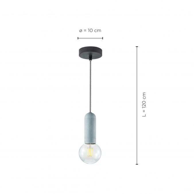 Paul Neuhaus Pendelleuchte, Betonoptik, E27 Fassung, Industrial Stil, höhenverstellbar Wochenangebot