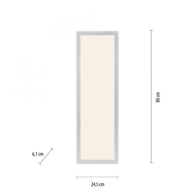 Paul Neuhaus LED Deckenlampe silberfarbig energiesparend rechteckig 80x25 cm warmweiß Bis zu 65% Rabatt