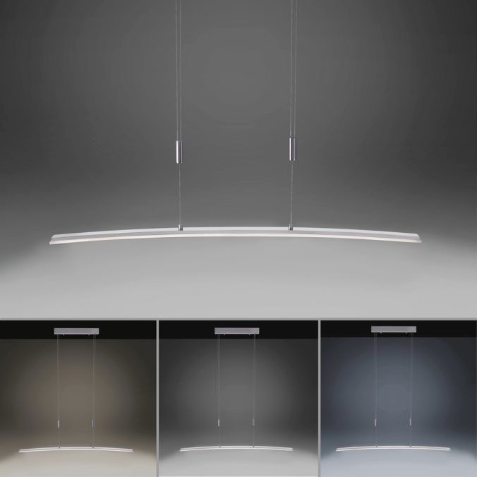 Paul Neuhaus LED Pendelleuchte stahlfarben, Sensor, CCT, stufenlos dimmbar Sonderangebot der Fabrik