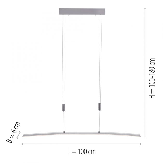 Paul Neuhaus LED Pendelleuchte stahlfarben, Sensor, CCT, stufenlos dimmbar Sonderangebot der Fabrik
