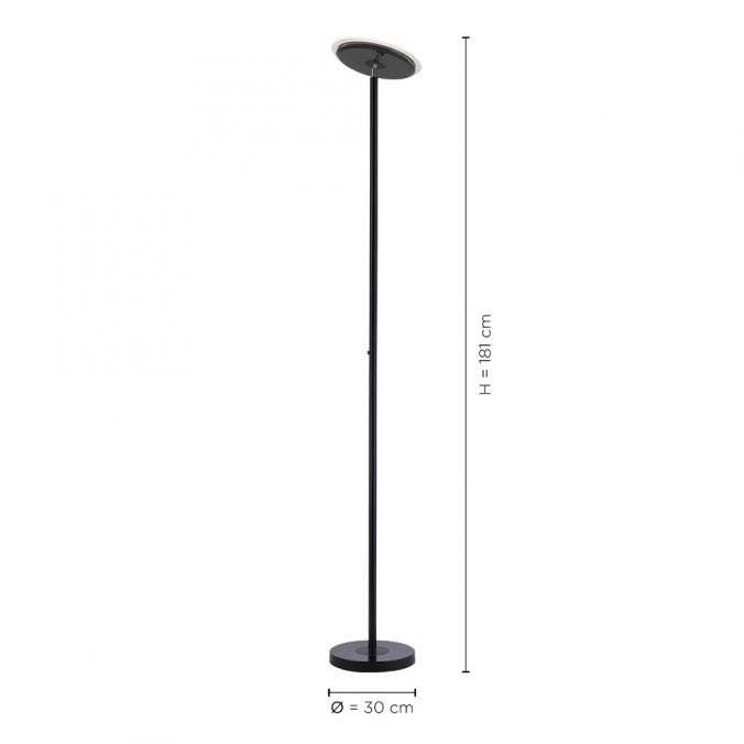 Paul Neuhaus LED-Deckenfluter, schwarz, verstellbaren Fluterkopf, Stehlampe Nur noch ein Tag übrig