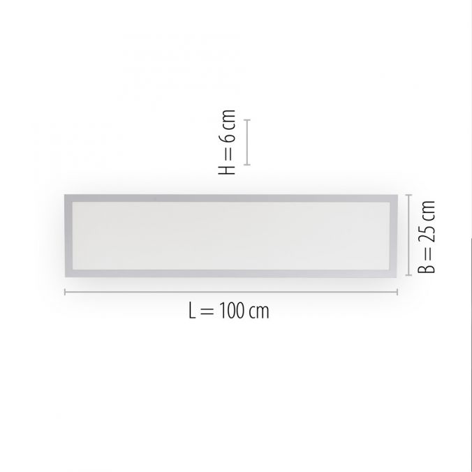 Paul Neuhaus LED Panel, weiss, 100x25 cm, Backlight, Serienschaltung, Memory Funktion Riesige Rabatte