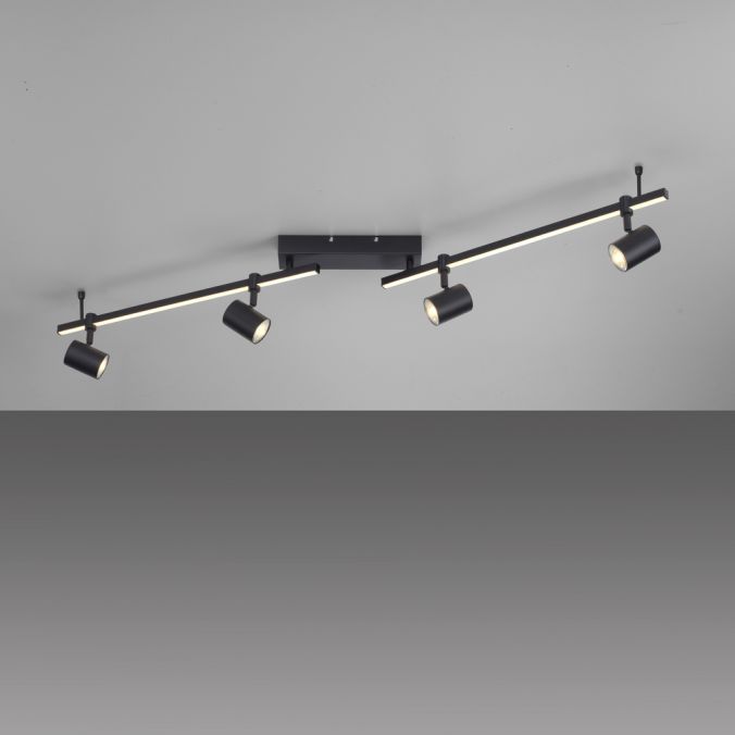 Paul Neuhaus LED Deckenlampe 4 flammig mit LED Board schwarz drehbar Memoryfunktion Clearance-Verkauf