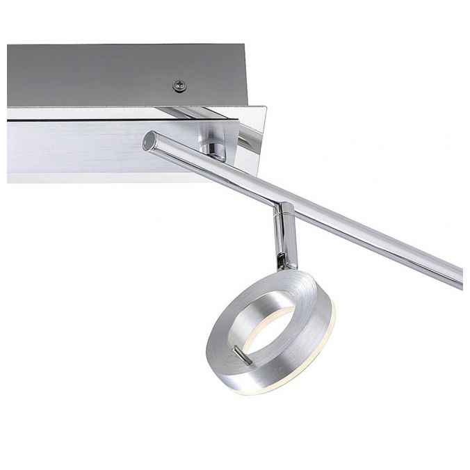 Paul Neuhaus LED Deckenstrahler, aluminiumfarben, schwenkbar, runde Leuchtköpfe, modern Kostenloser Versand international