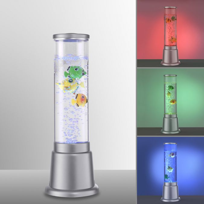 Paul Neuhaus LED-Wassersäule, stahl, 3 Kunstfische, Farbwechsel, inkl. Schnurschalter Fabrikladen