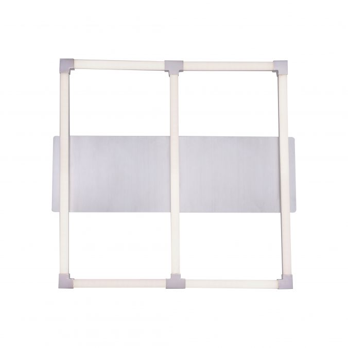 Paul Neuhaus LED Deckenleuchte, stahlfarben, quadratisch, modern, 58x54cm, warmweiß zollfrei