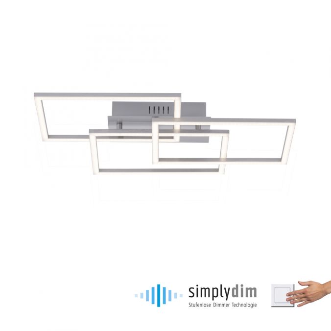Paul Neuhaus LED Deckenleuchte, stahl, inkl. Dimmfunktion, modern, energieeffizient